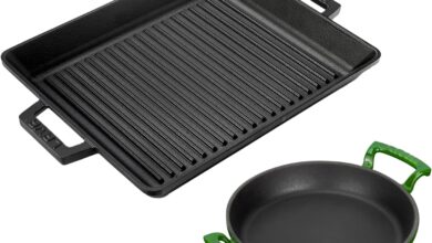 LAVA Döküm Izgara Tava 26x32 & 20 cm Sahan Set - Gerçek Izgara Lezzeti Evde