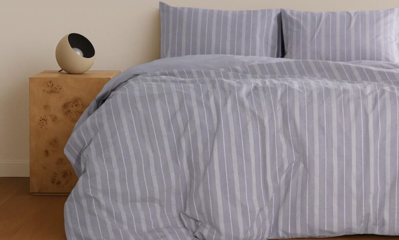 Sleeptown Keten Görünümlü Armürlü Pamuk Nevresim Takımı Tek Kişilik 160x220 Gri