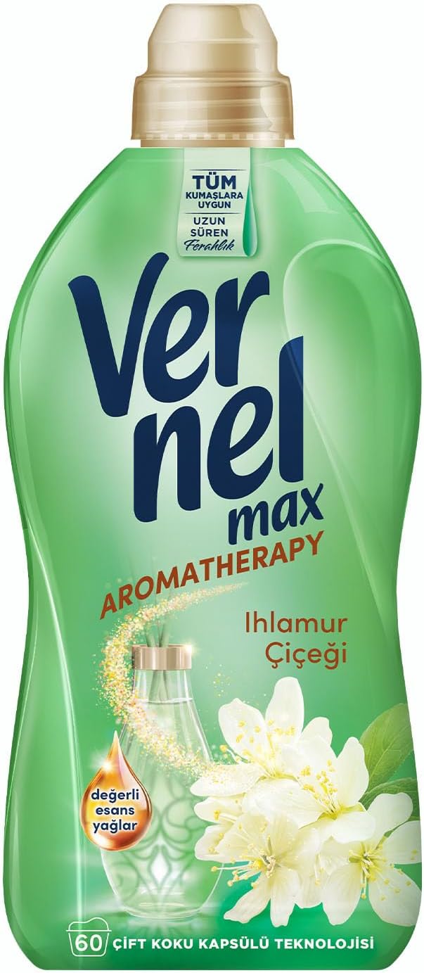 Vernel Max Ihlamur Çiçeği Kokulu 60 Yıkama Konsantre Çamaşır Yumuşatıcısı (1 x 1440 mL)
