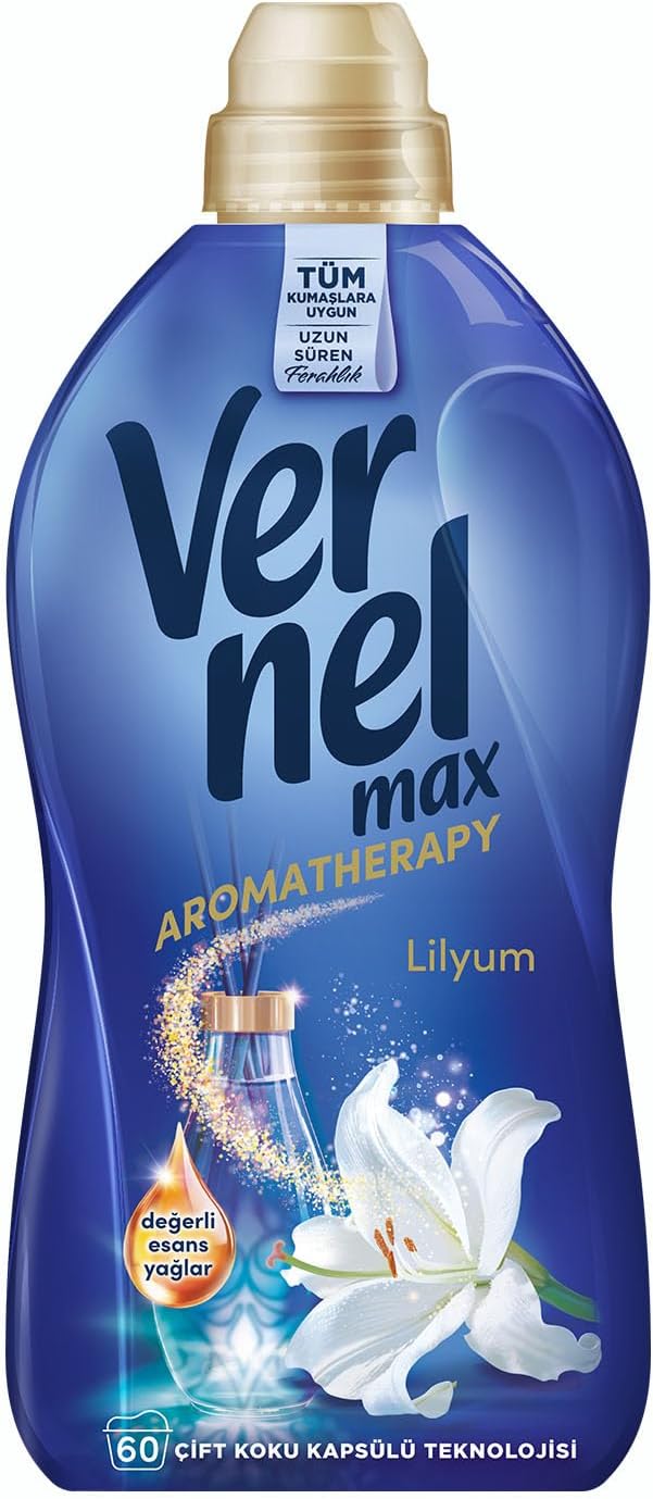 Vernel Max Lilyum Kokulu 60 Yıkama Konsantre Çamaşır Yumuşatıcısı (1 x 1440 mL)