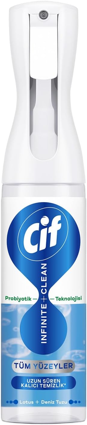 Cif Infinite Clean Doğal Probiyotikli Sprey Tüm Yüzeyler İçin Lotus & Deniz Tuzu 280 ml