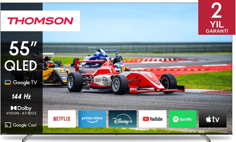 Thomson 55QG7C14 55 inç 139 Ekran Uydu Alıcılı UHD 4K Google Smart QLED Pro TV