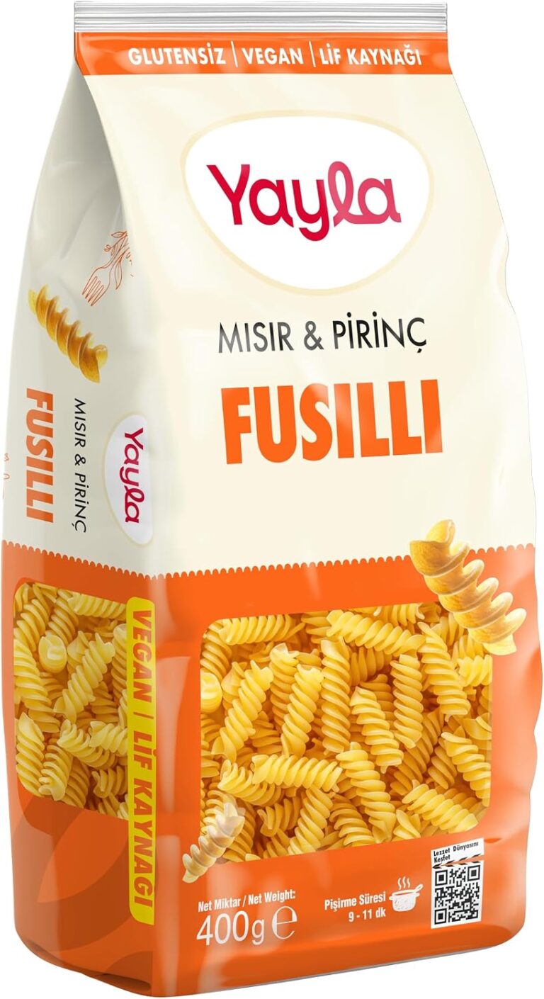 Yayla Glutensiz Zenginleştirilmiş Mısır Pirinç Fusıllı Dik 400 Gr
