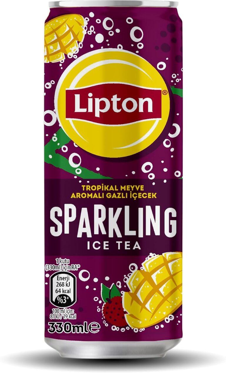 Lipton Ice Tea Sparkling Gazlı Soğuk Çay, Tropikal Can, 330 Ml