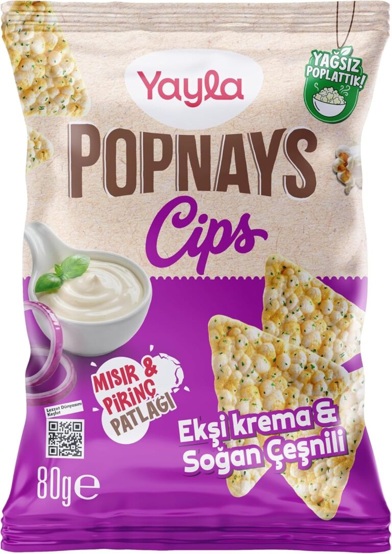 Yayla Popnays Cips Ekşi Krema & Soğan Üçgen Thin Cips 80 Gram