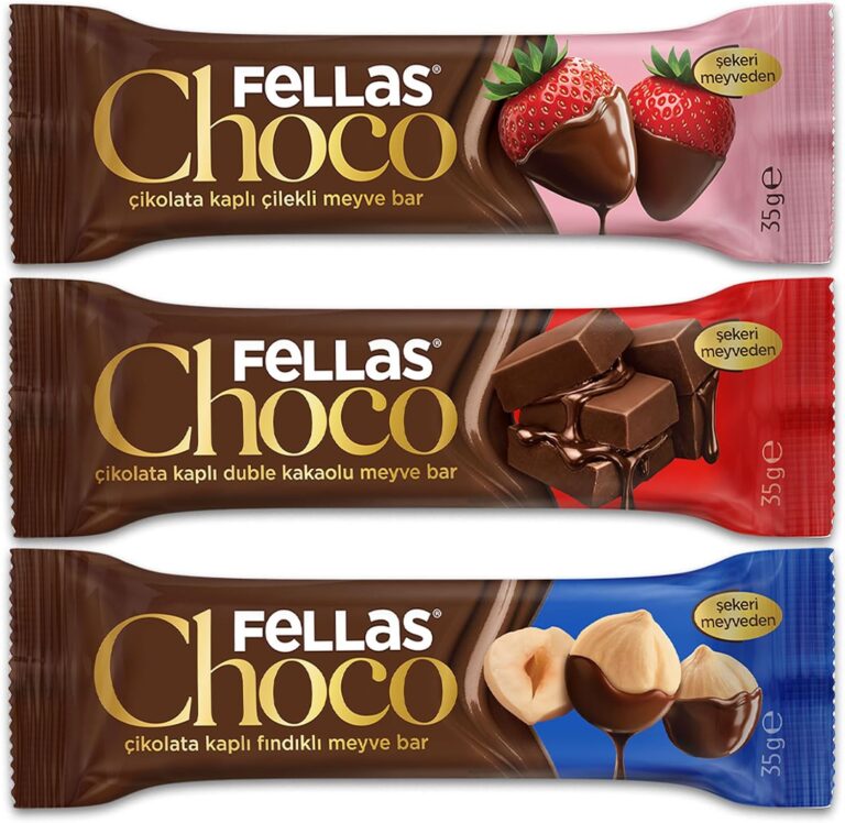 Fellas Çikolata Kaplı Meyve Bar, Karma Kutu (3 x 4 Adet)