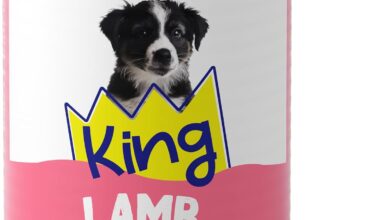 King Sos İçinde Et Parçacıklı Kuzu Etli Yavru Köpek Konserve Maması 400g