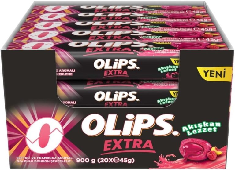 Olips Extra Şeftali & Frambuaz Aromalı Şeker 45g - 20 Adet
