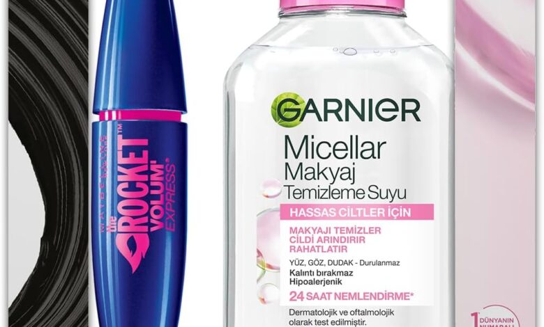 Maybelline Rocket Maskara + Garnier Micellar 100 ml