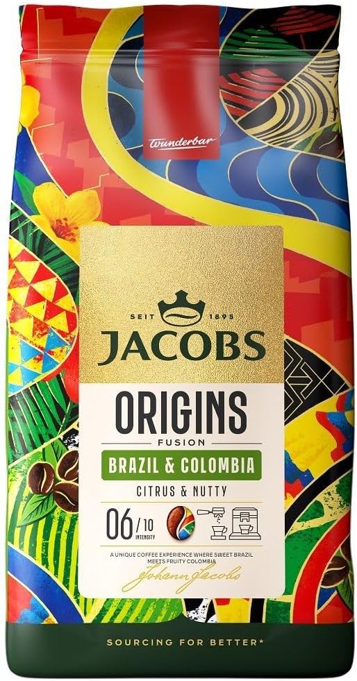 Jacobs Origins Brazil Colombia Çekirdek Kahve 1 Kilogram