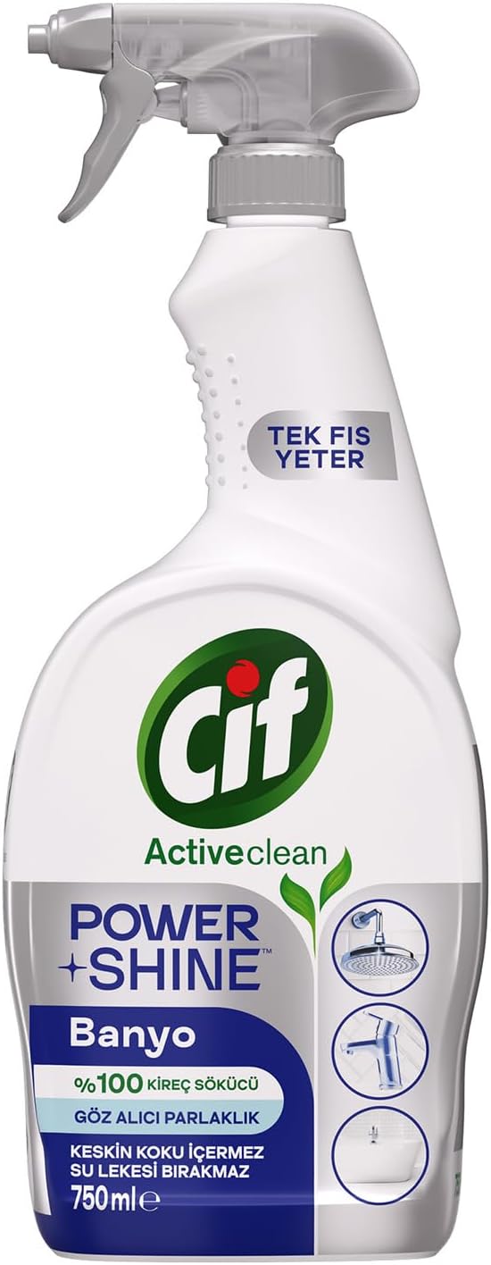 Cif Power & Shine Sprey Banyo İçin Temizleyici ve Kireç Çözücü 750 ml