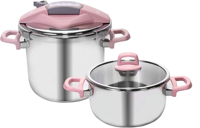 Karaca Perfect Pink İndüksiyon Tabanlı Düdüklü Tencere Seti 4+6 Lt