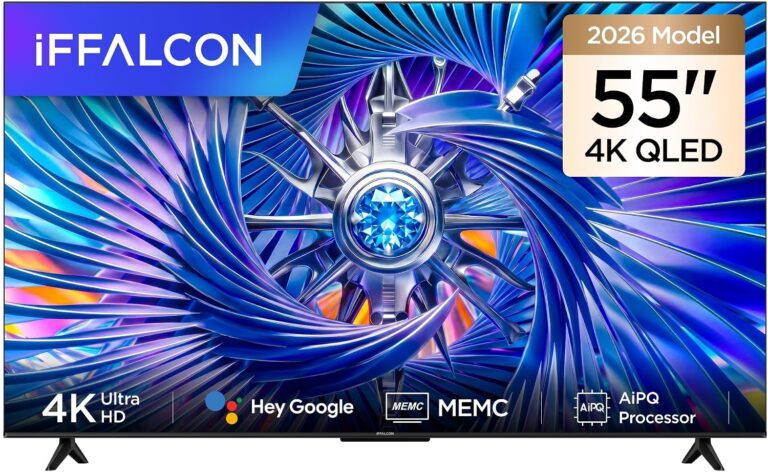 iFFALCON 55U65A Pro 55 İnç Akıllı TV 4K QLED Renkli Quantum Crystal HDR 10+ Gaming Google TV, Dolby Vision Atmos, DTS Virtual X, MEMC, Game Master (2026 Modeli) [Enerji Sınıfı F]