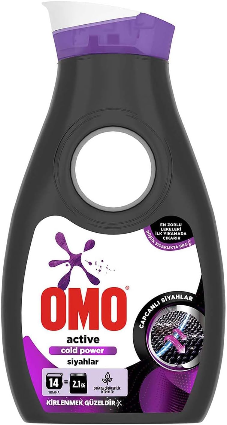 Omo Active Cold Power Siyahlar için Sıvı Çamaşır Deterjanı 910 ml
