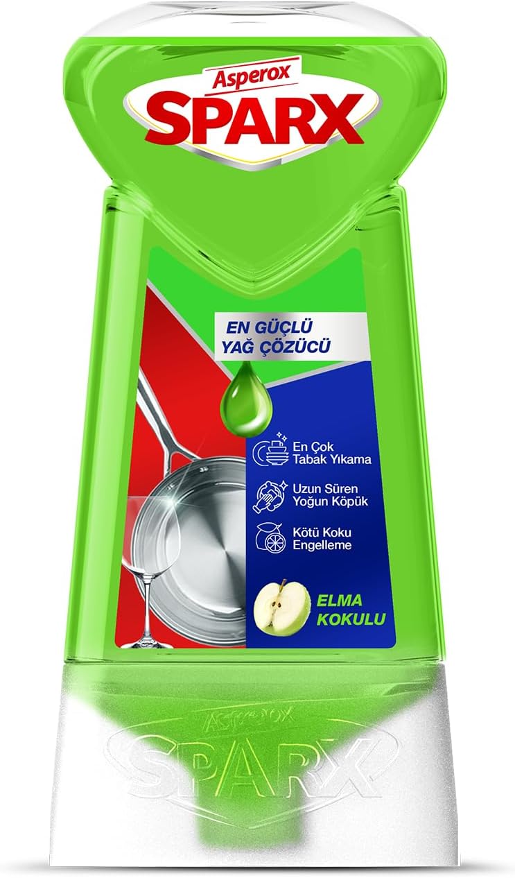 Asperox Sparx Sıvı Bulaşık Deterjanı Elma Kokulu, 650 Ml
