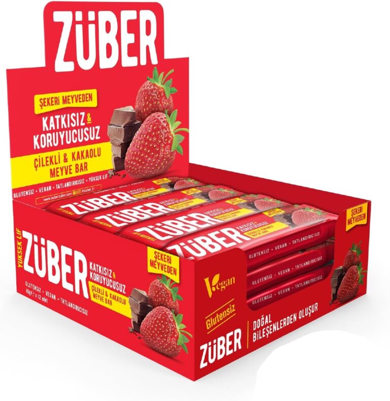 Züber Çilekli ve Kakaolu Meyve Bar 40g x 12 Adet