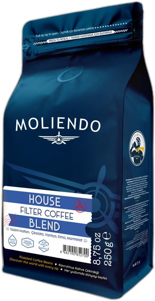 Moliendo Finest Coffee House Blend Filtre Kahve (Çekirdek) 250 g