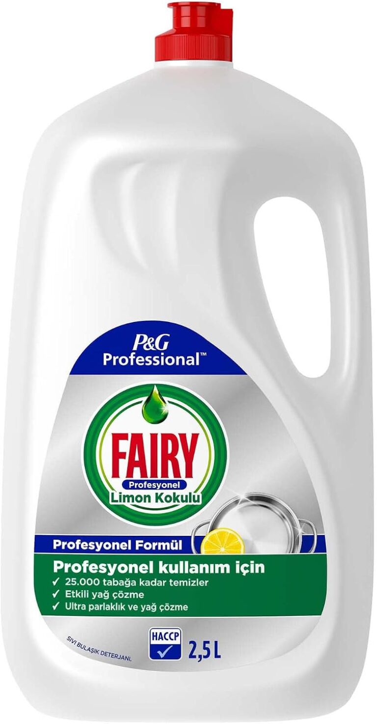 Fairy Profesyonel Sıvı Bulaşık Deterjanı Elde Yıkama Limon Kokulu 2.5 L, Pack of 1