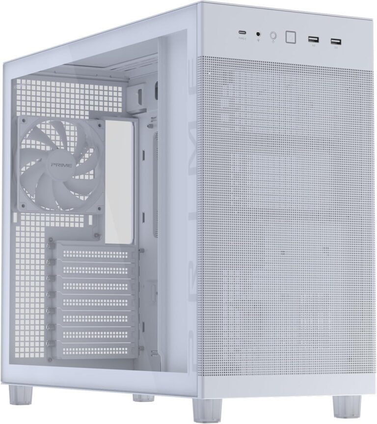 ASUS Prime AP303 TG Beyaz USB 3.2 ATX Mid-Tower Gaming (Oyuncu) Kasa (90DC00V3-B39010)