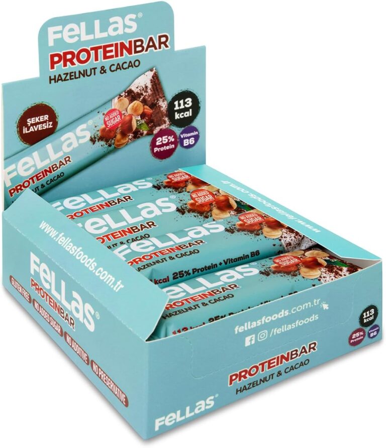 Fellas Protein Bar, Fındıklı ve Kakaolu, 32gr x 12 Adet
