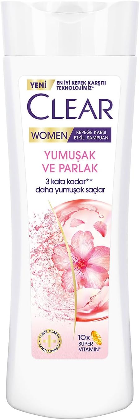 Clear Women Kepeğe Karşı Etkili Şampuan Yumuşak ve Parlak 350 ml