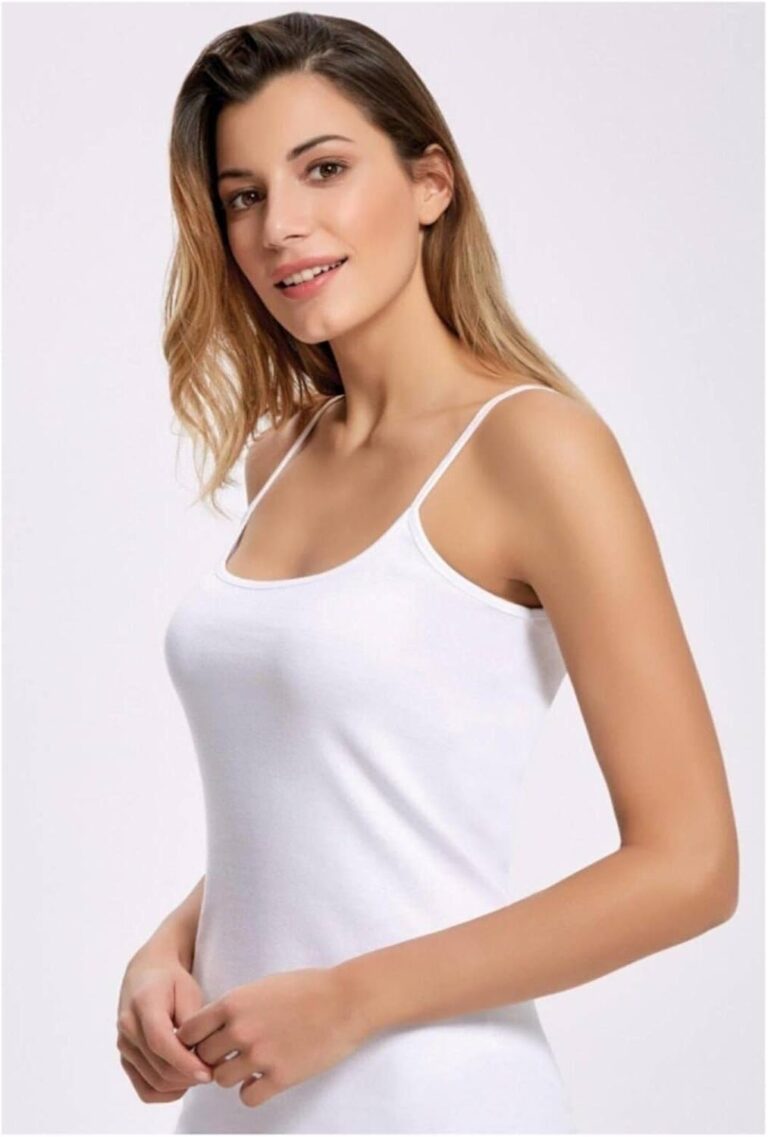 Sedef Yıldızı Sedef Yıldızı 3 Adet Beyaz Renk İp Askılı Atlet Beyaz S