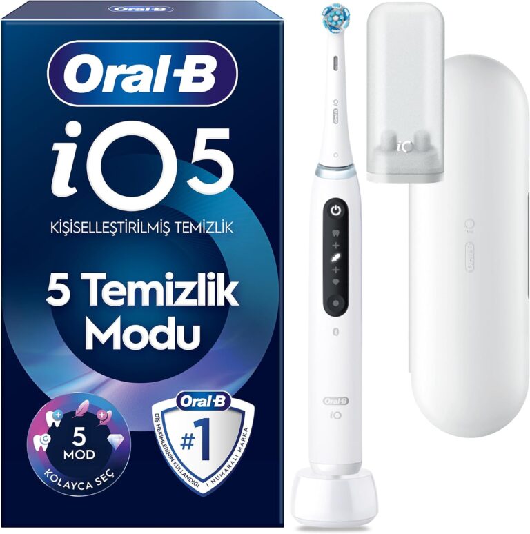 Oral-B iO - 5 Beyaz Yapay Zeka Teknolojili Şarjlı/Elektrikli Diş Fırçası