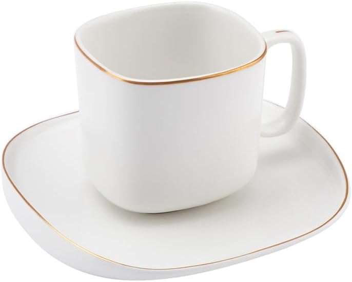 Karaca Plato 6 Kişilik Porselen Kahve Fincan Takımı 90 ml