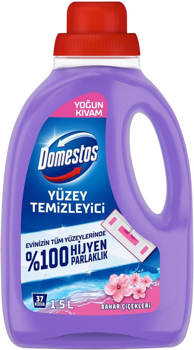 Domestos Yüzey Temizleyici Bahar Çiçekleri Maksimum Hijyen Tüm Yüzeyler için Yüzey Temizleyici 1500 ml