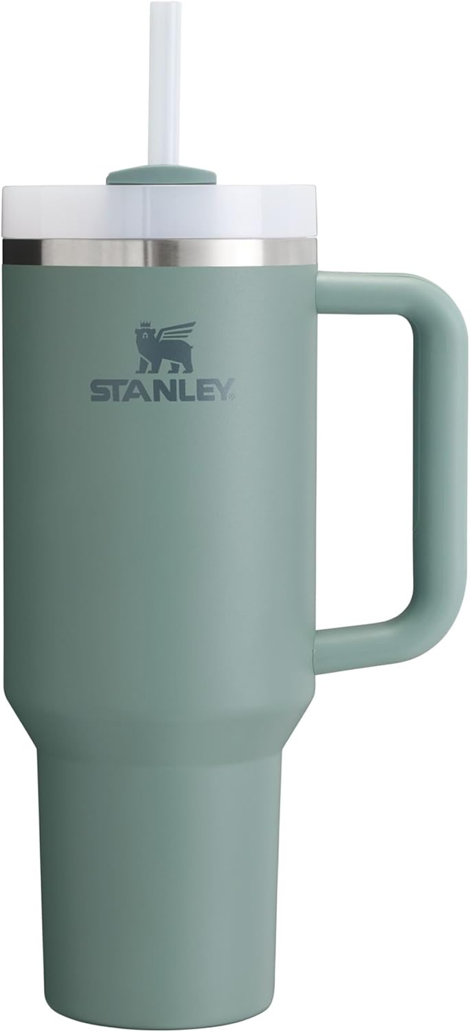 STANLEY Quencher H2.0 FlowState Pipetli Termos Bardak 1.18 Litre - Yeşil (Shale) | Paslanmaz Çelik
