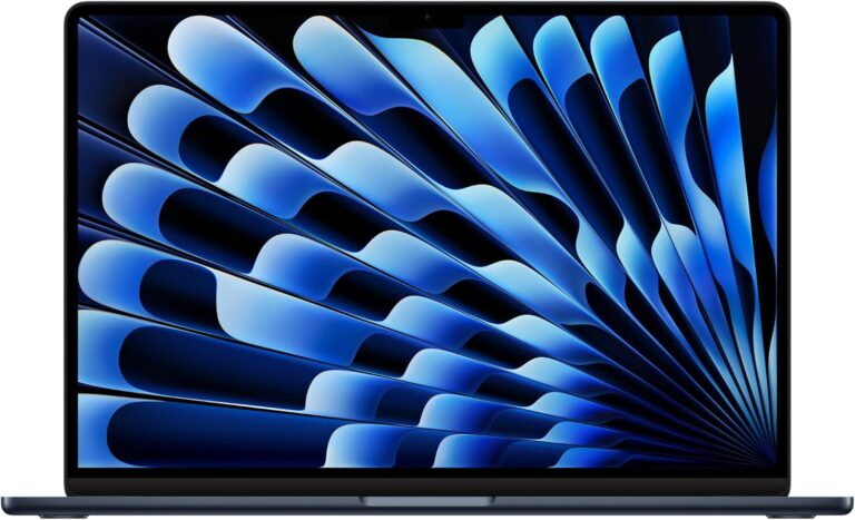 Apple 2024 M3 çipli 15 inç MacBook Air Laptop: 15.3 inç Liquid Retina Ekran, 8 GB Birleşik Bellek, 256 GB SSD Depolama, 1080p FaceTime HD Kamera, Touch ID. Gece Yarısı