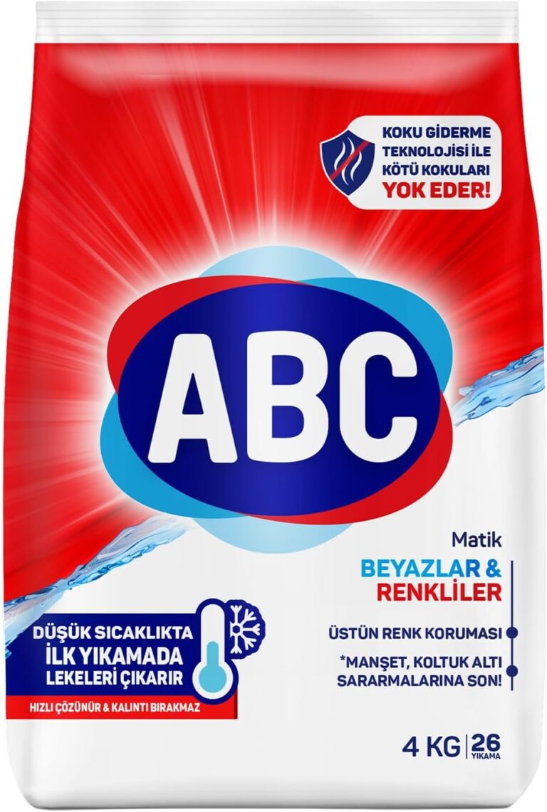 ABC DETERJAN Matik Beyazlar & Renkliler Çamaşır Deterjanı 4 Kg