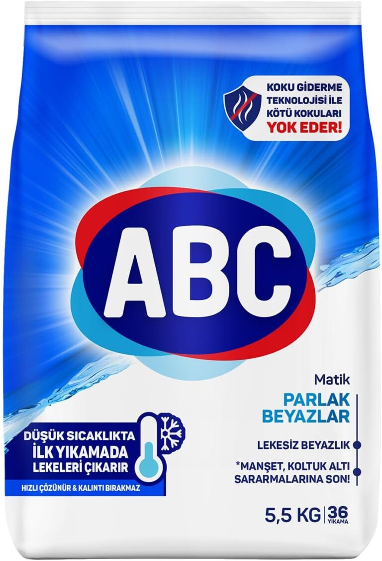 ABC DETERJAN Matik Parlak Beyazlar Toz Çamaşır Deterjanı 5,5 kg