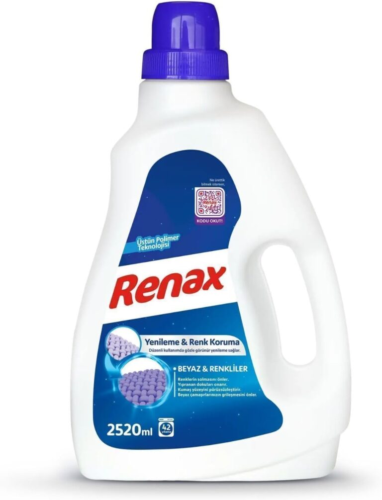 Renax Sıvı Çamaşır Deterjanı Renkliler ve Beyazlar İçin 2520 ml