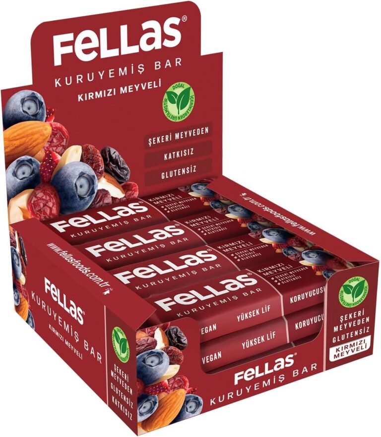 Fellas Kırmızı Meyveli Kuruyemiş Bar 30 gr x 12 Adet