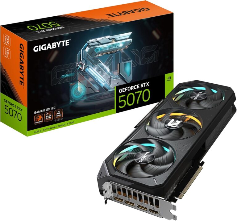 GIGABYTE VGA NVIDIA 12GB GDDR7 RTX5070 GAMING OC GV-N5070GAMING OC-12GD 192BIT/3XDP/1XHDMI/3XFAN