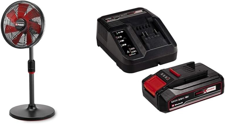 Einhell GE-CF 18/320 P Li - Solo, Akülü Vantilatör + Einhell 18V 2,5 Ah PXC Starter Kit, Akü & Şarj Cihazı