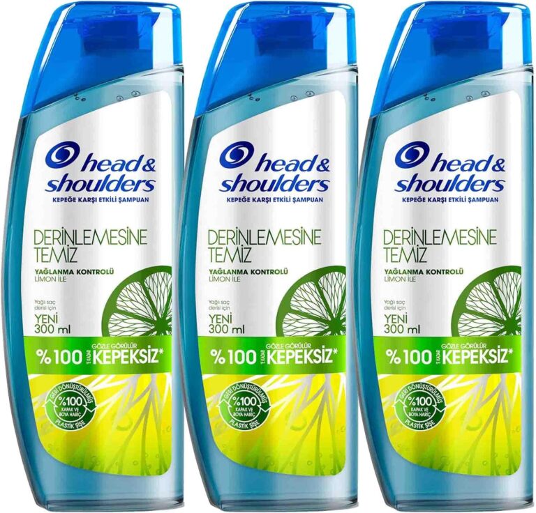 Head & Shoulders Derinlemesine Temizlik Şampuan Yağlanma Kontrolü Limon 300 ml 3lü paket
