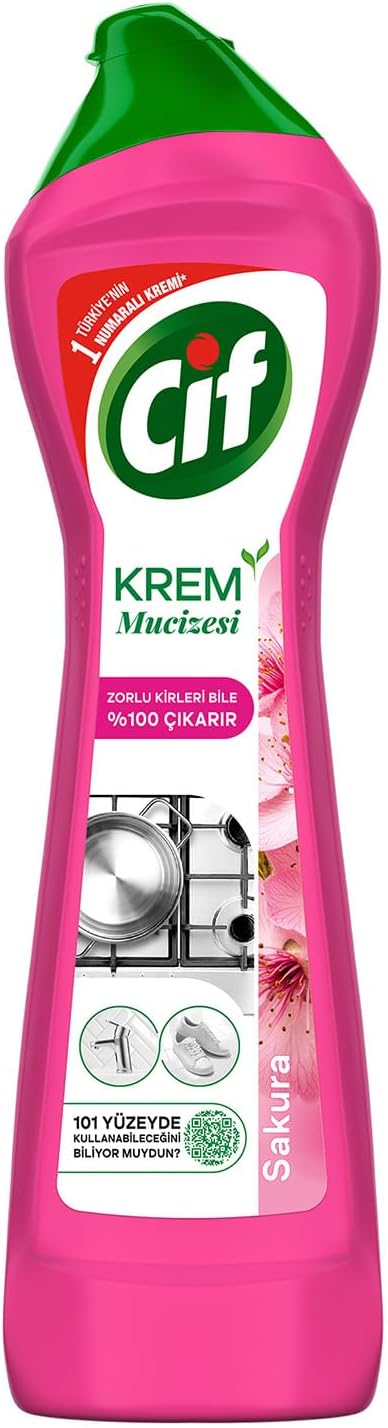 Cif Krem Mucizesi Sakura Parfümlü Yüzey Temizleyici 500 ml