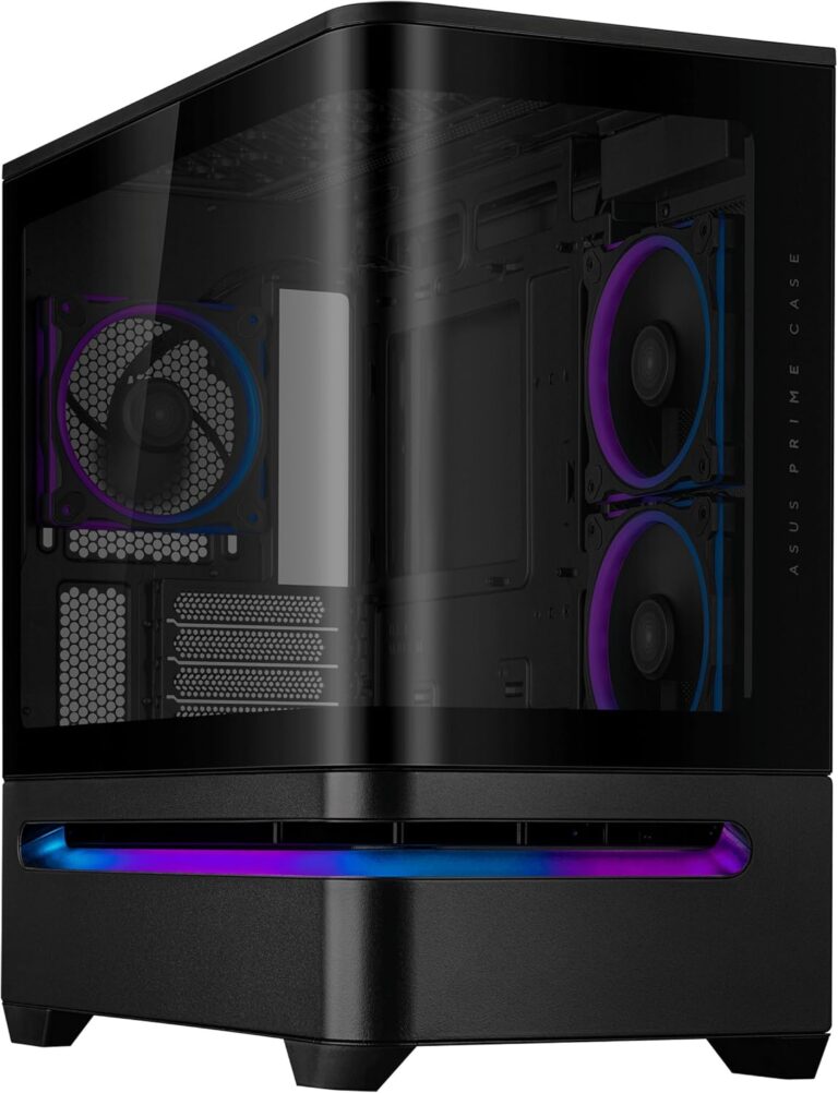 ASUS PRIME AP202 TG ARGB Siyah mATX Bilgisayar Kasası