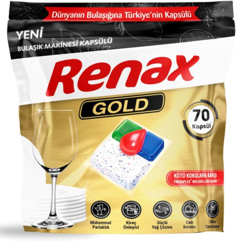 RENAX Gold Bulaşık Makinesi Kapsülü, 70 Adet