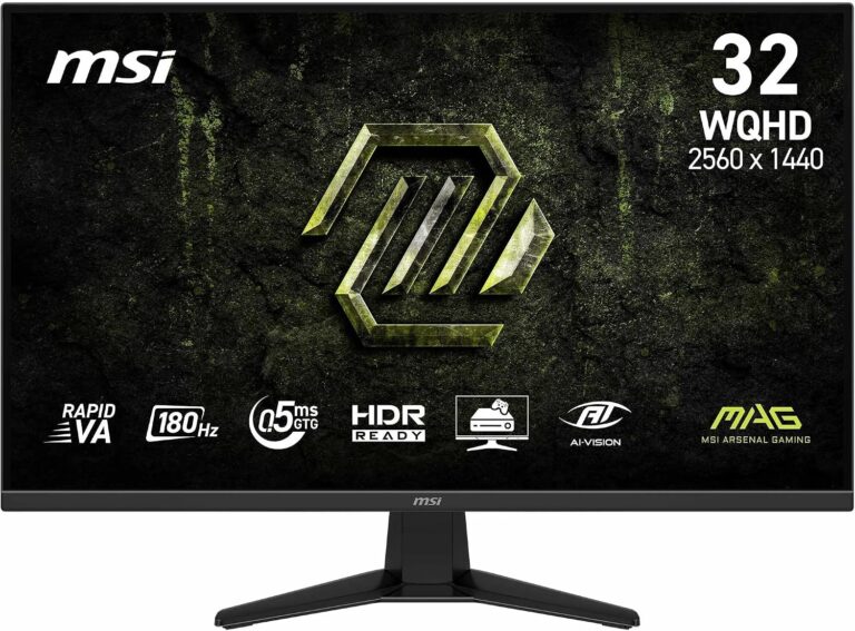 MSI 31.5" MAG 325QF E18V, Gaming Monitör, WQHD, 16:9 Flat, Rapid VA, 180Hz, 0.5ms, Adaptive-Sync