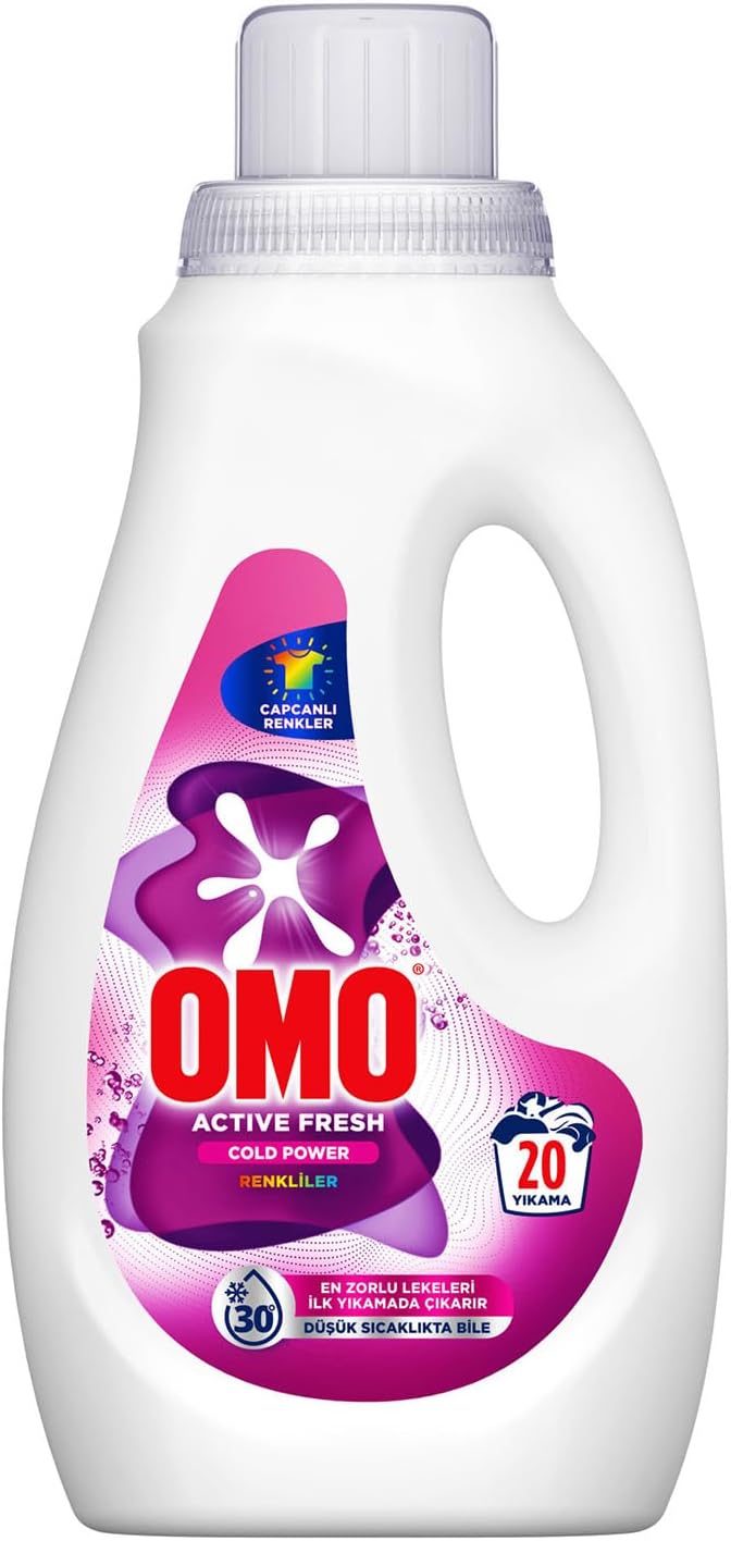 Omo Active Fresh Cold Power Renkliler Sıvı Deterjan 1000 ml