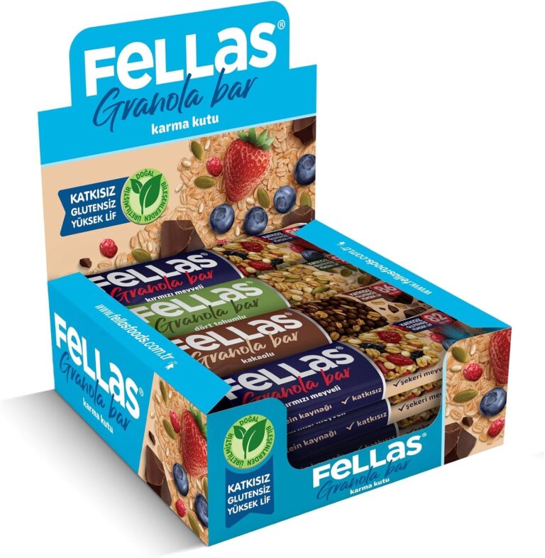 Fellas Granola Bar Karma Kutu, 3 Çeşit, 12 Adet