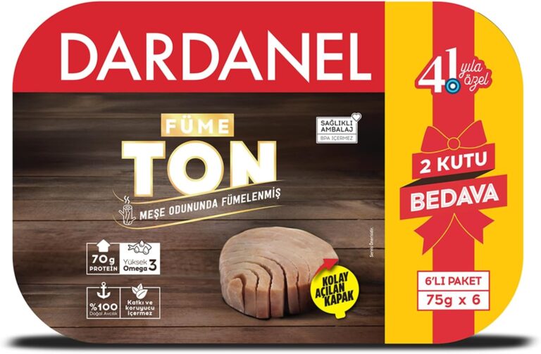 Dardanel Ayçiçek Yağlı Füme Ton Balığı 6 x 75 gr