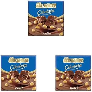 ÜLKER Kare Fındıklı Çikolata, 60 Gr (3 paketi)