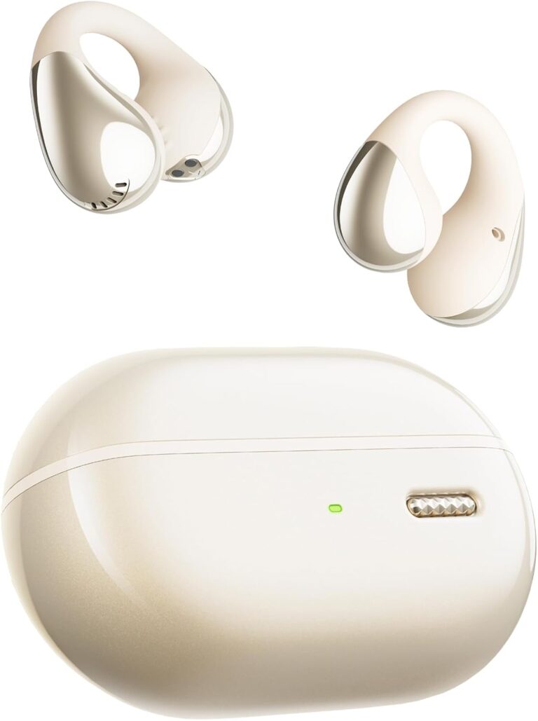 SoundPEATS PearlClip Pro Hi-Res LDAC ENC OWS Kablosuz Bluetooth 6.0 Kulaklık Bej