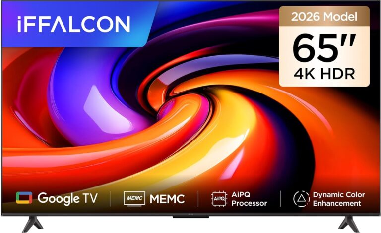 iFFALCON 65U65 65 İnç Smart TV 4K UHD HDR 10 Gaming Google TV, Dinamik Renk Geliştirme, Dolby Audio, MEMC, İnce Tasarımlı Game Master (2026 Modeli)