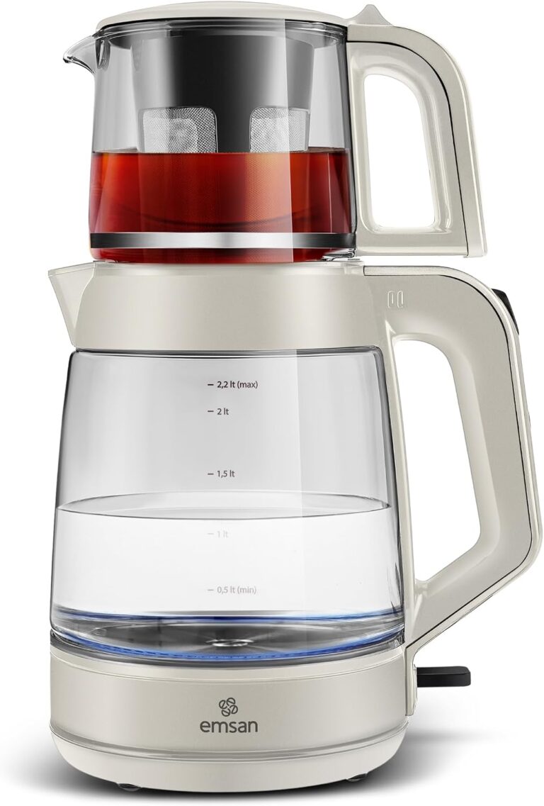 Emsan Glass Tea XL 2 in 1 Cam Çay Makinesi ve Kettle Starlight