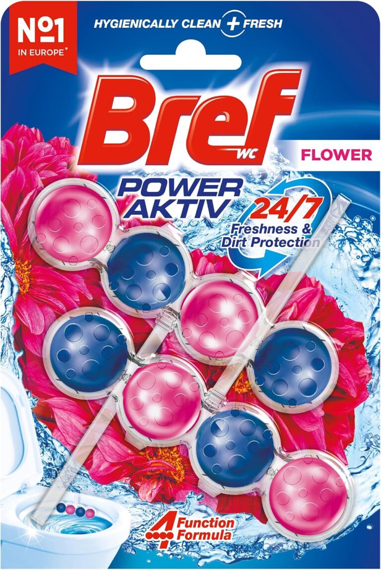 Bref WC Power Aktiv Çiçek Kokulu 2'li Klozet Temizleme Topları 1 x 2 Adet, Çiçek 2, İkili